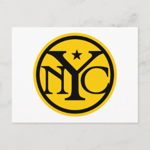 Vintage New York City Logotyp Vykort