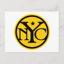 Vintage New York City Logotyp Vykort