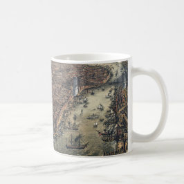 Vintage New York City, Manhattan, Brooklyn Bridge Kaffemugg