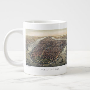 Vintage New York City, Manhattan, Brooklynbron Jumbo Mugg