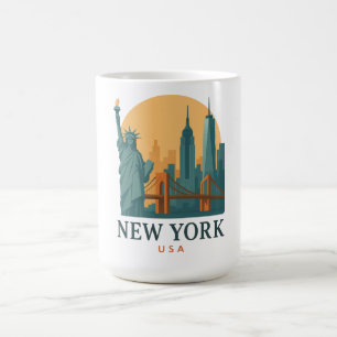 Vintage New York City – minimalistisk resa Kaffemugg
