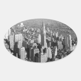 Vintage New York City Ovalt Klistermärke