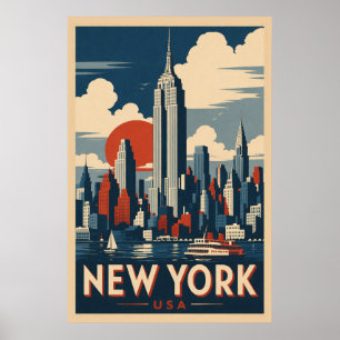 Vintage New York City Resor Poster