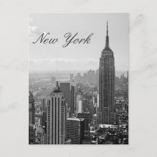 Vintage New York City Script Travel Postcard Vykort