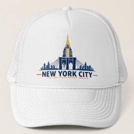 Vintage New York City Skyline Truckerkeps