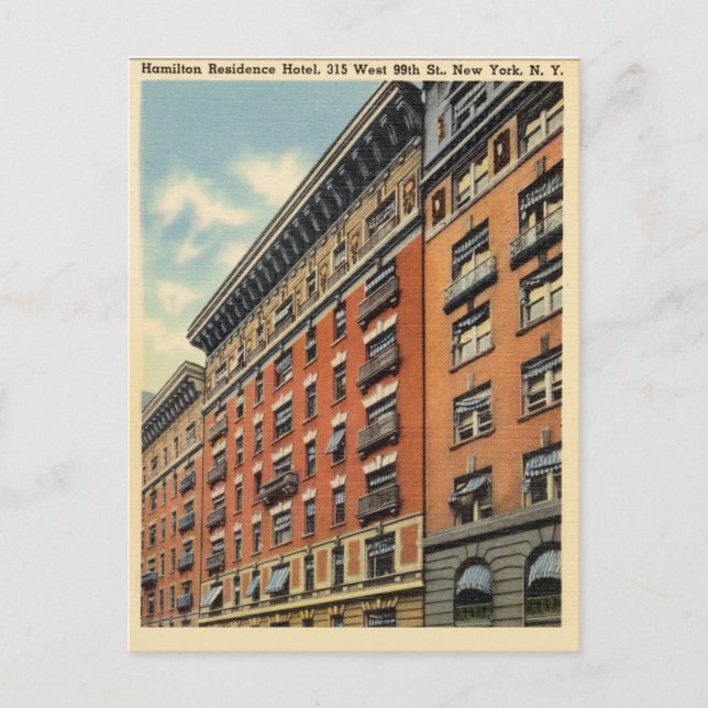 Vintage New York City Street Vykort (Framsida)