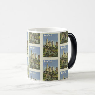 Vintage New York City: Timless Travel Charm Magisk Mugg