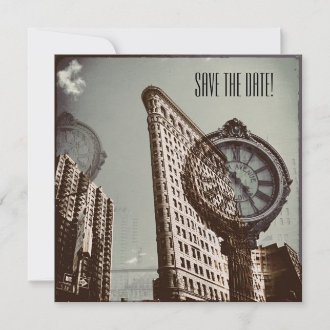 Vintage New York femte avenyn Spara Datumet (Framsida)