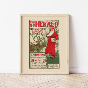 Vintage New York Herald-julupplagan Poster