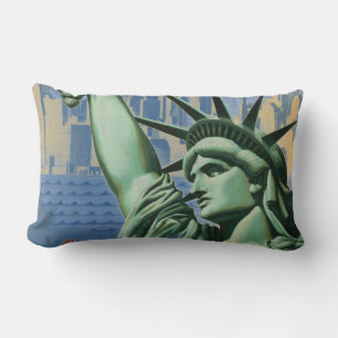Vintage New York Inbjudan You Travel Annons Lumbarkudde