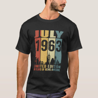 Vintage New York juli 1963 60 år gammal 60:e födel T Shirt