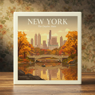 Vintage New York Kakelplatta