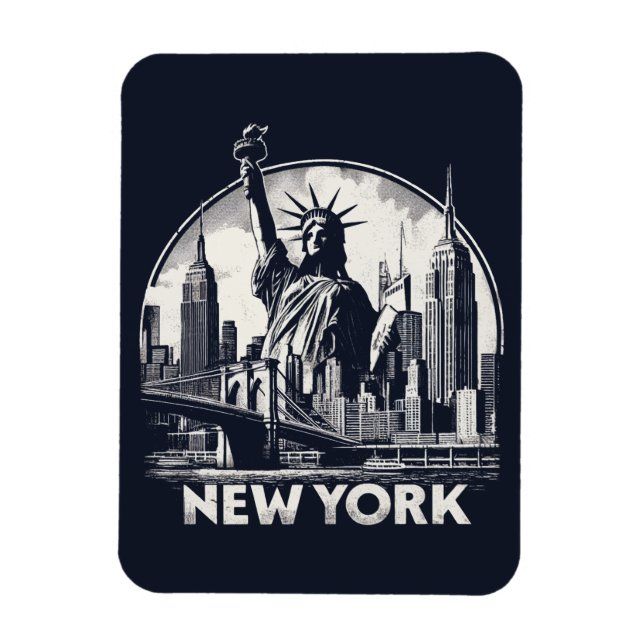 Vintage New York Magnet (Vertikal)
