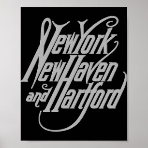 Vintage New York, New Haven och Hartford Railroad Poster