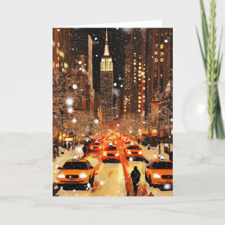 Vintage New York NYC stad Julkort Helgkort