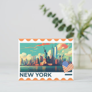 Vintage New York Sehenswürdigkeit Fotopostkarte Vykort