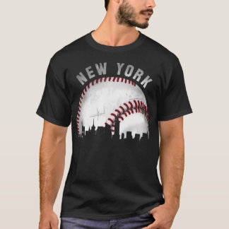Vintage New York Skyline City Baseball T Shirt