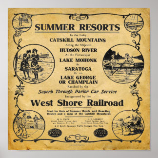 Vintage New York Väster Shore Railroad Print Poster