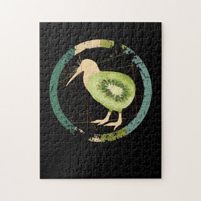 Vintage New Zealand Kiwi Pussel (Vertikal)