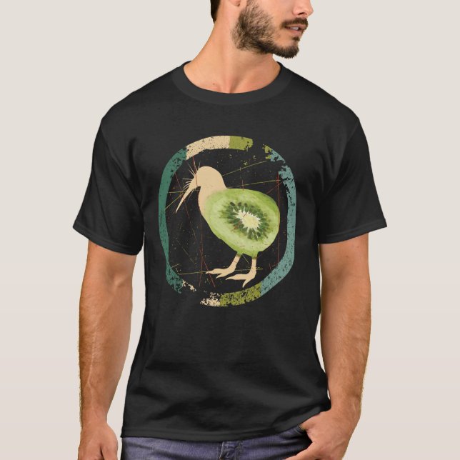 Vintage New Zealand Kiwi T Shirt (Framsida)