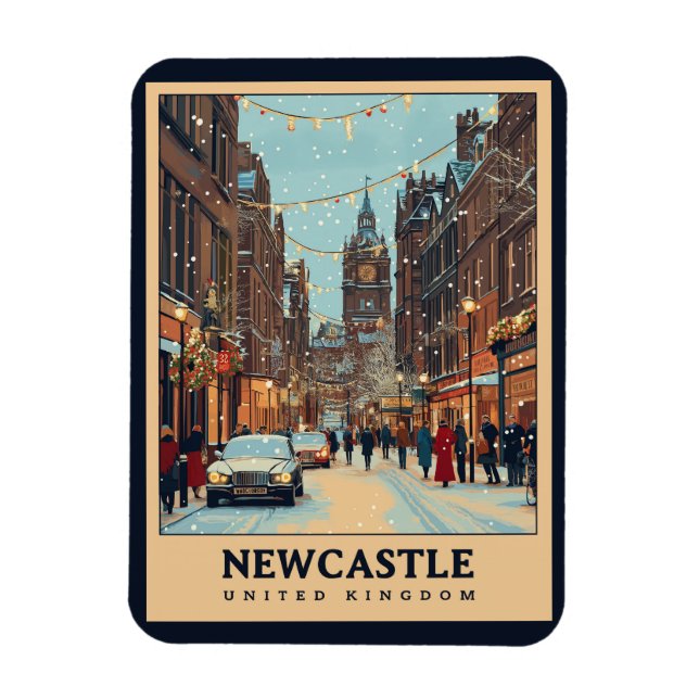 Vintage Newcastle Magnet (Vertikal)