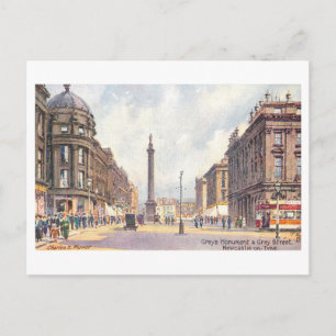 Vintage Newcastle upon Tyne Grey Street Vykort