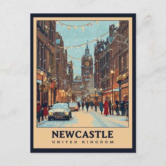 Vintage Newcastle Vykort (Framsida)