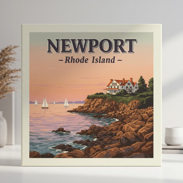 Vintage Newport Rhode island Kakelplatta (Skapare uppladdad)
