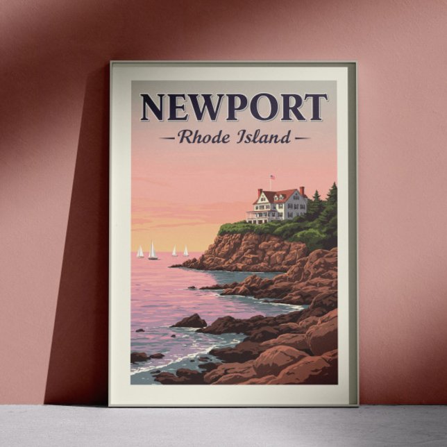Vintage Newport Rhode island Poster (Skapare uppladdad)