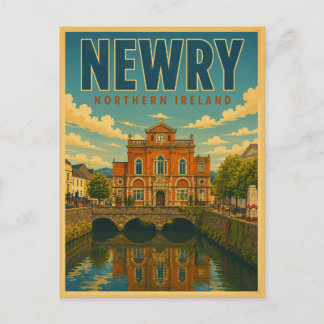 Vintage Newry Norra Irland presenter och souvenire Vykort