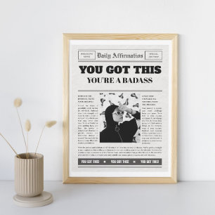Vintage Newspaper Front Page Cover Photo Mantra Canvastryck