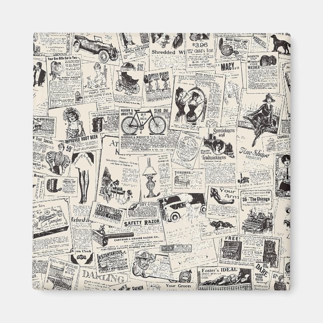 Vintage Newspaper Magnet (Framsidan)