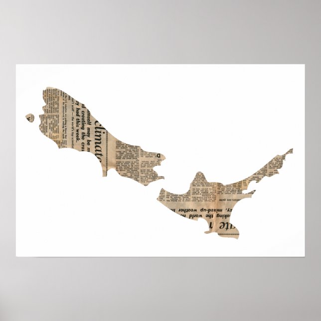 Vintage Newspaper New Zealand Overlay | POSTER (Framsidan)