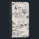 Vintage Newspaper Plånboksfodral För Samsung Galaxy S5<br><div class="desc">Vintage Newspaper</div>