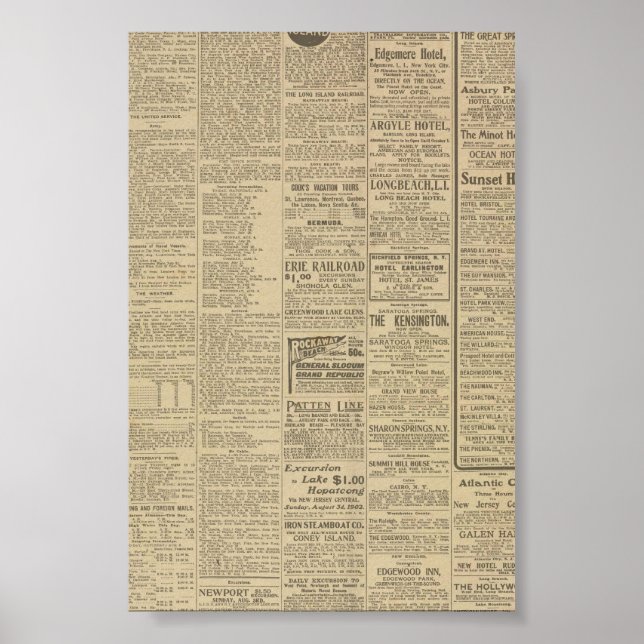 Vintage Newspaper Poster (Framsidan)