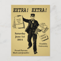Vintage Newspaper Studenten Annoucement