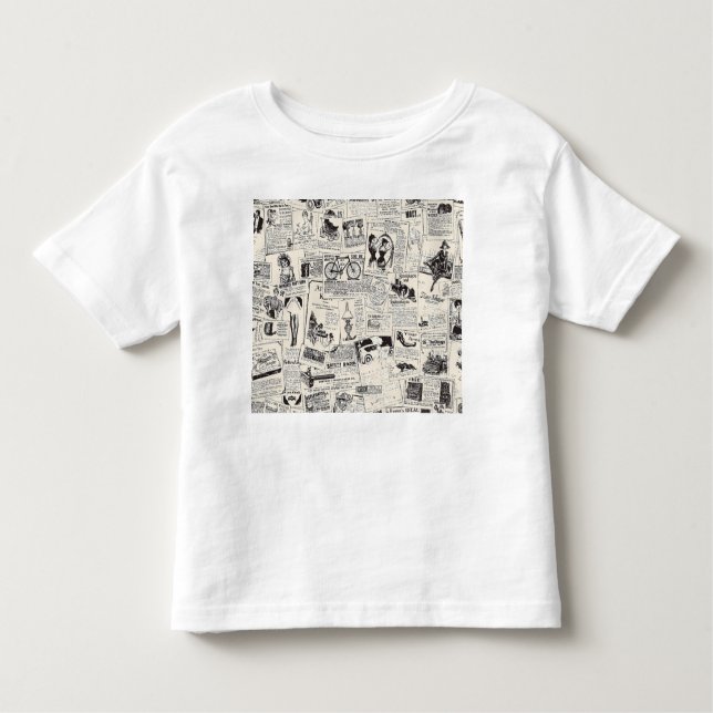 Vintage Newspaper T Shirt (Framsida)