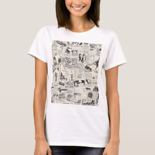 Vintage Newspaper T Shirt