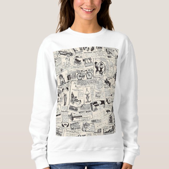 Vintage Newspaper T Shirt (Framsida)