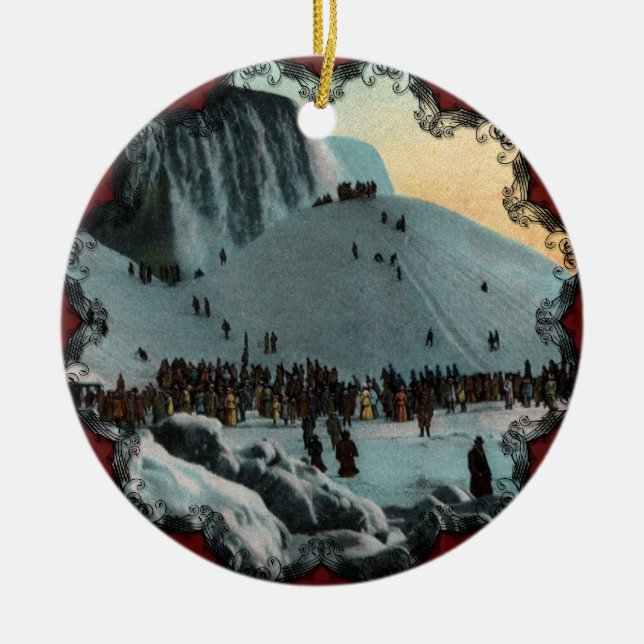 Vintage Niagara Falls Ice Ornament (Framsidan)