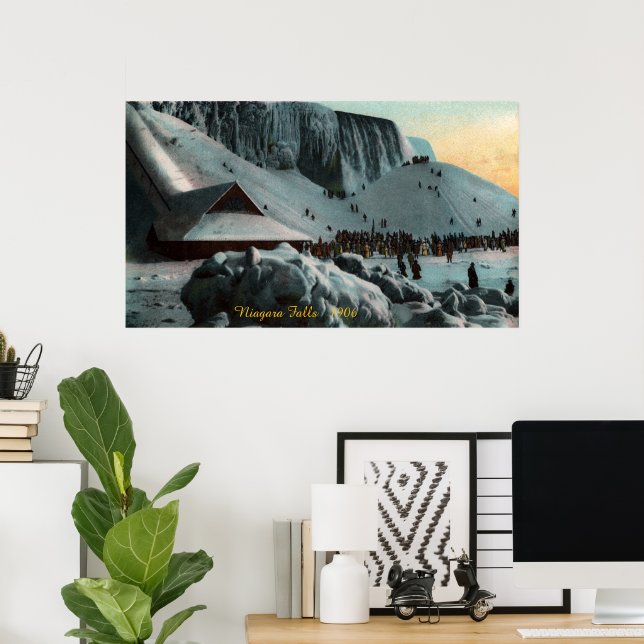 Vintage Niagara Falls Ice Poster (Hemmakontoret)