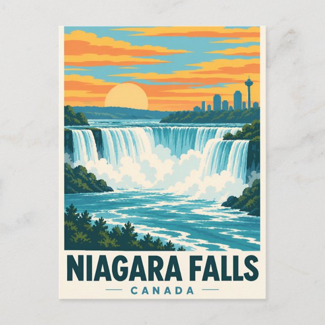Vintage Niagara Falls Kanada Vykort (Framsida)