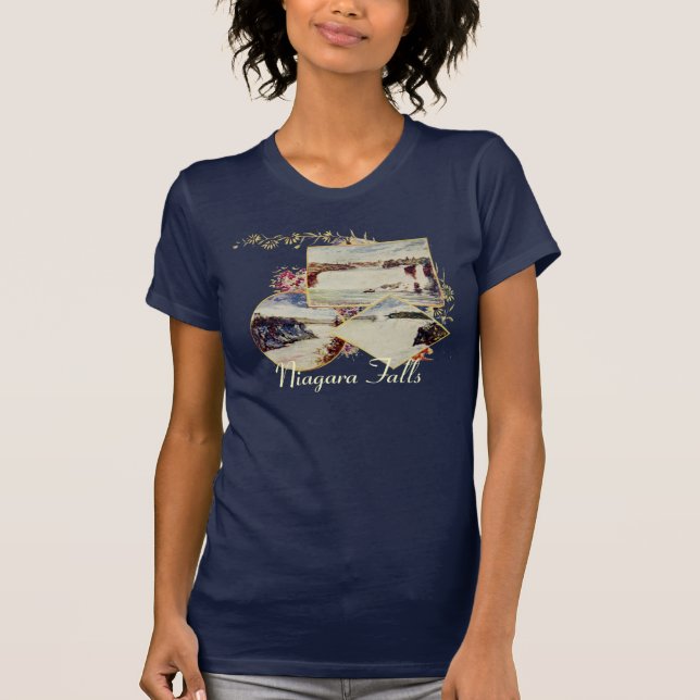 Vintage Niagara Falls Summer Womens Shirt T Shirt (Framsida)