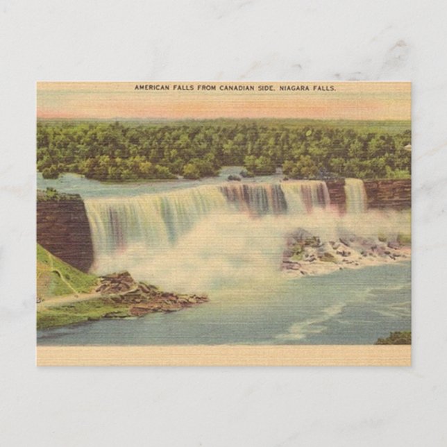 Vintage Niagara Falls Travel Postcard Vykort (Framsida)