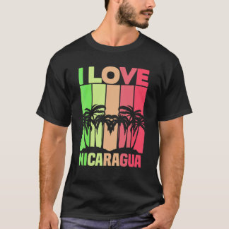 Vintage Nicaragua Vacation Handflatan Träd I Kärle T Shirt