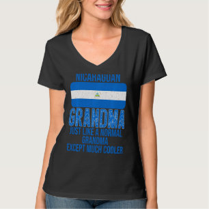 Vintage Nicaraguan Grandma Nicaragua Flagga för Mo T Shirt