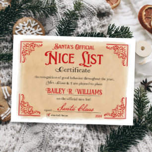 Vintage Nice-certifikat Santa Magic Inbjudningar