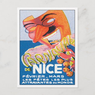 Vintage Nice Frankrike Mars Vykort