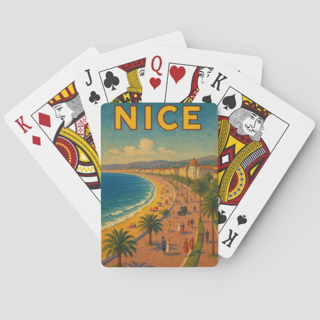 Vintage Nice Frankrike Prostege des Anglais Casinokort (Baksidan)