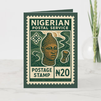 Vintage Nigeria Postage Stamp Kort